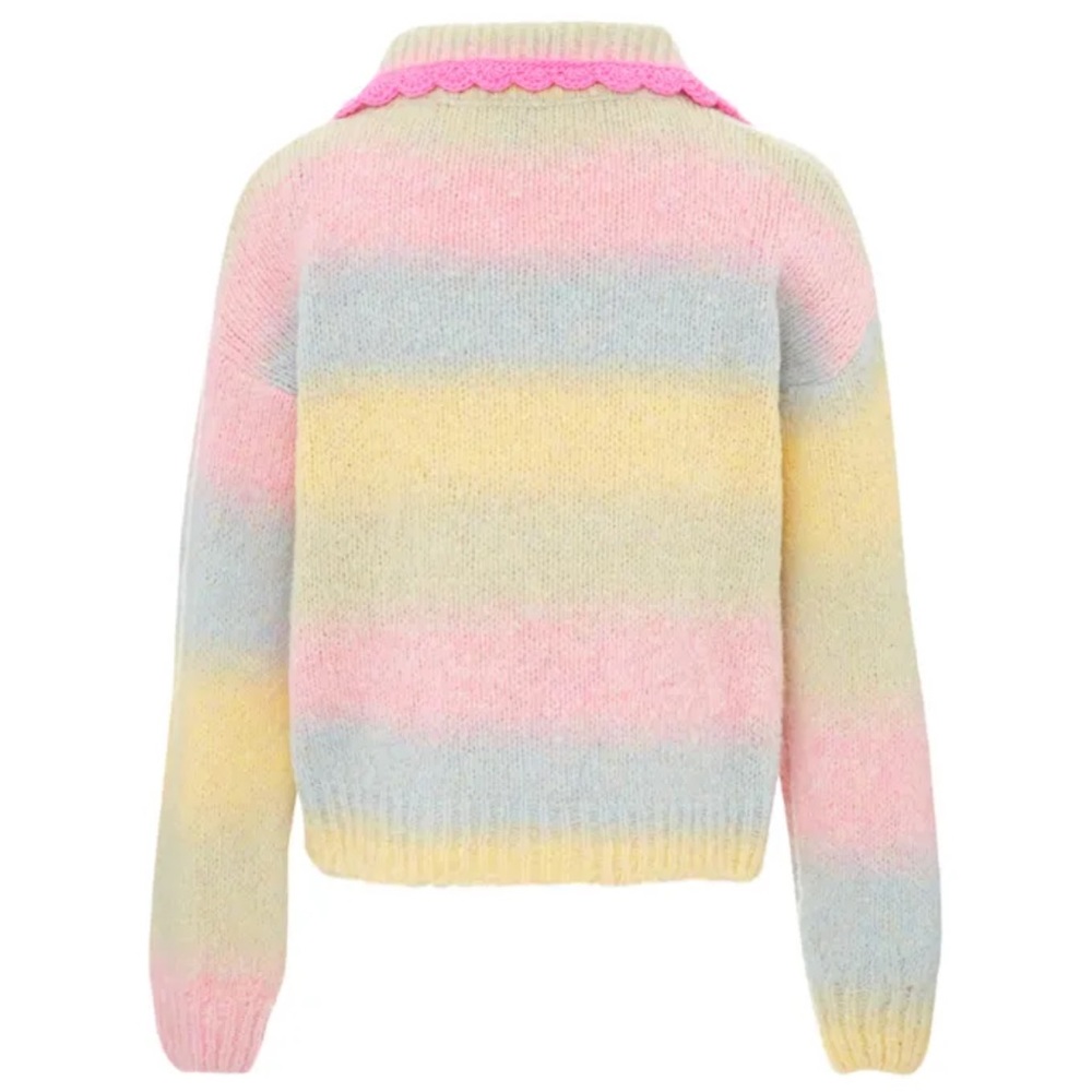Sheila Striped Handmade Crochet Jumper | Yellow - Picture 2 of 2